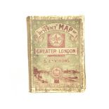 A vintage 1902 District London Railway map