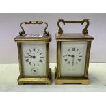 A brass cased 4 glass carriage clock by Mappin & W