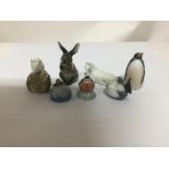 A small collection of mixed small ceramic animal f