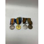 Four WWl medals two awarded to 25753 private E.J.P