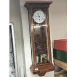 A Quality German walnut cased regulator wall clock