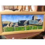 A Mairie Bowman oil on canvas of Iona Abbey, appro