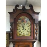 A large mahogany eight day longcase clock with a p