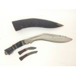 Indian Kukri, approximately 16cm long.