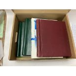 Box of German stamp albums (D)