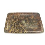 A tortoiseshell tray with silver mounts, London ha