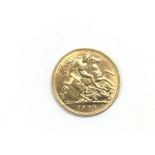 A 1907 gold half sovereign. Shipping category A.