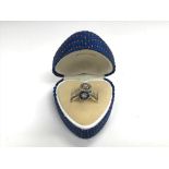 18ct gold diamond and sapphire ring size L (approx