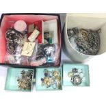 Three boxes of costume jewellery. Shipping category C.
