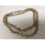 A 9carat gold belcher link necklace. Weight 13.5g