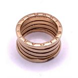 A Bvlgari 18ct yellow gold, B Zero ring, fully hal