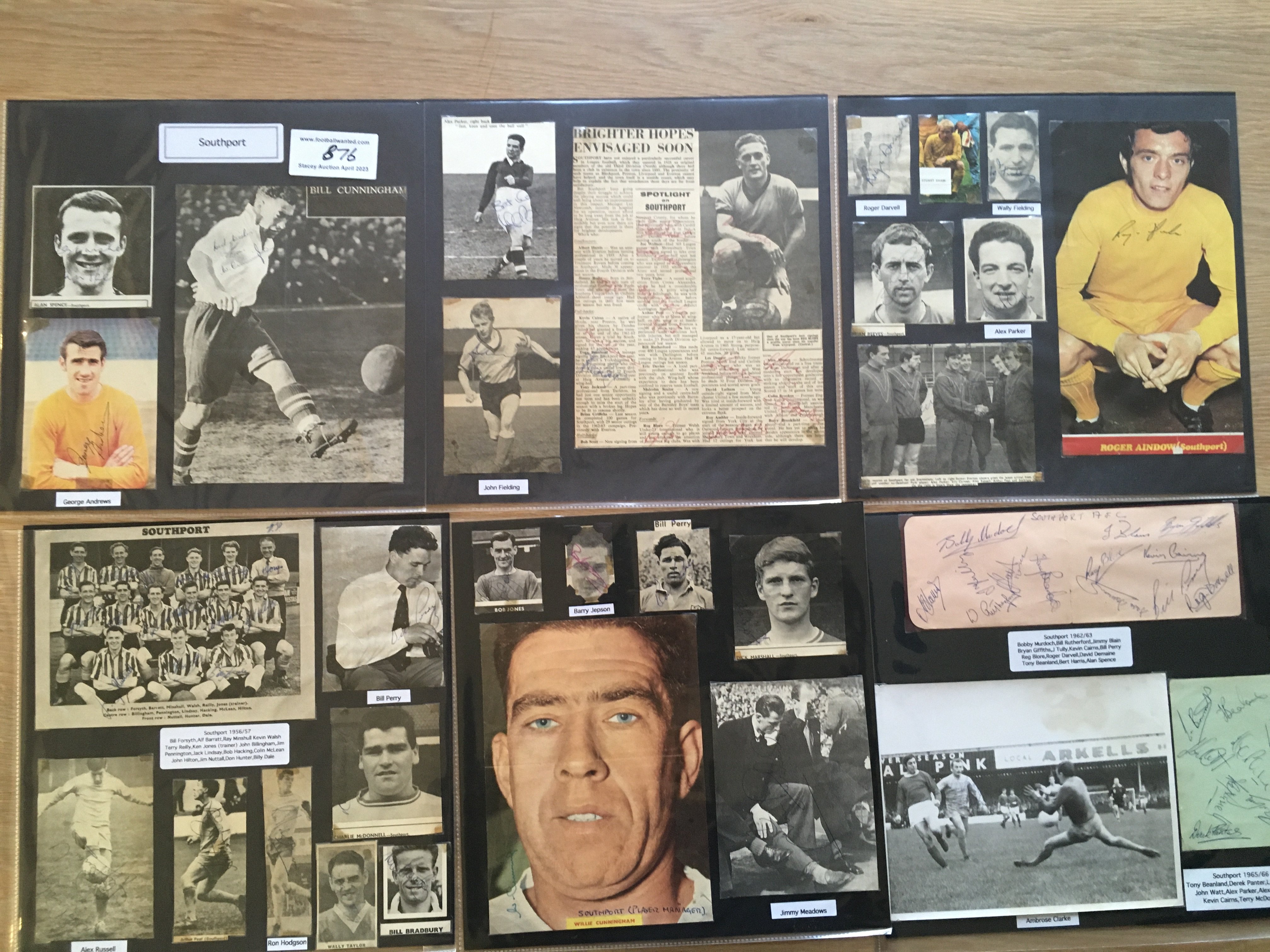 Southport 1940s 1950s 1960s Football Autograph Col