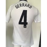 Steven Gerrard England Match Worn Football Shirt: