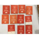 Arsenal Football Memorabilia Box: 11 handbooks wit