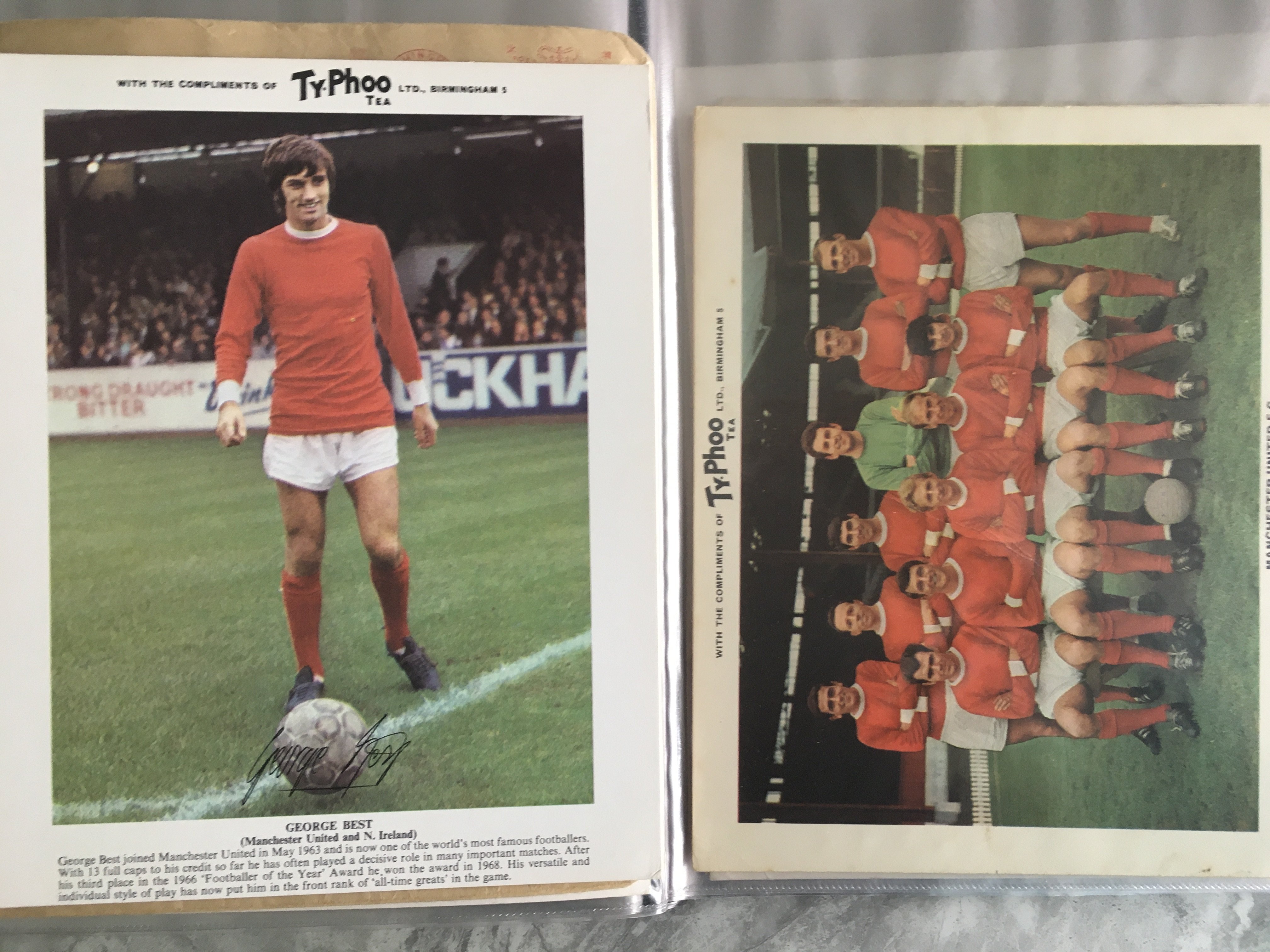 Typhoo Tea Football Cards: The large cards from th