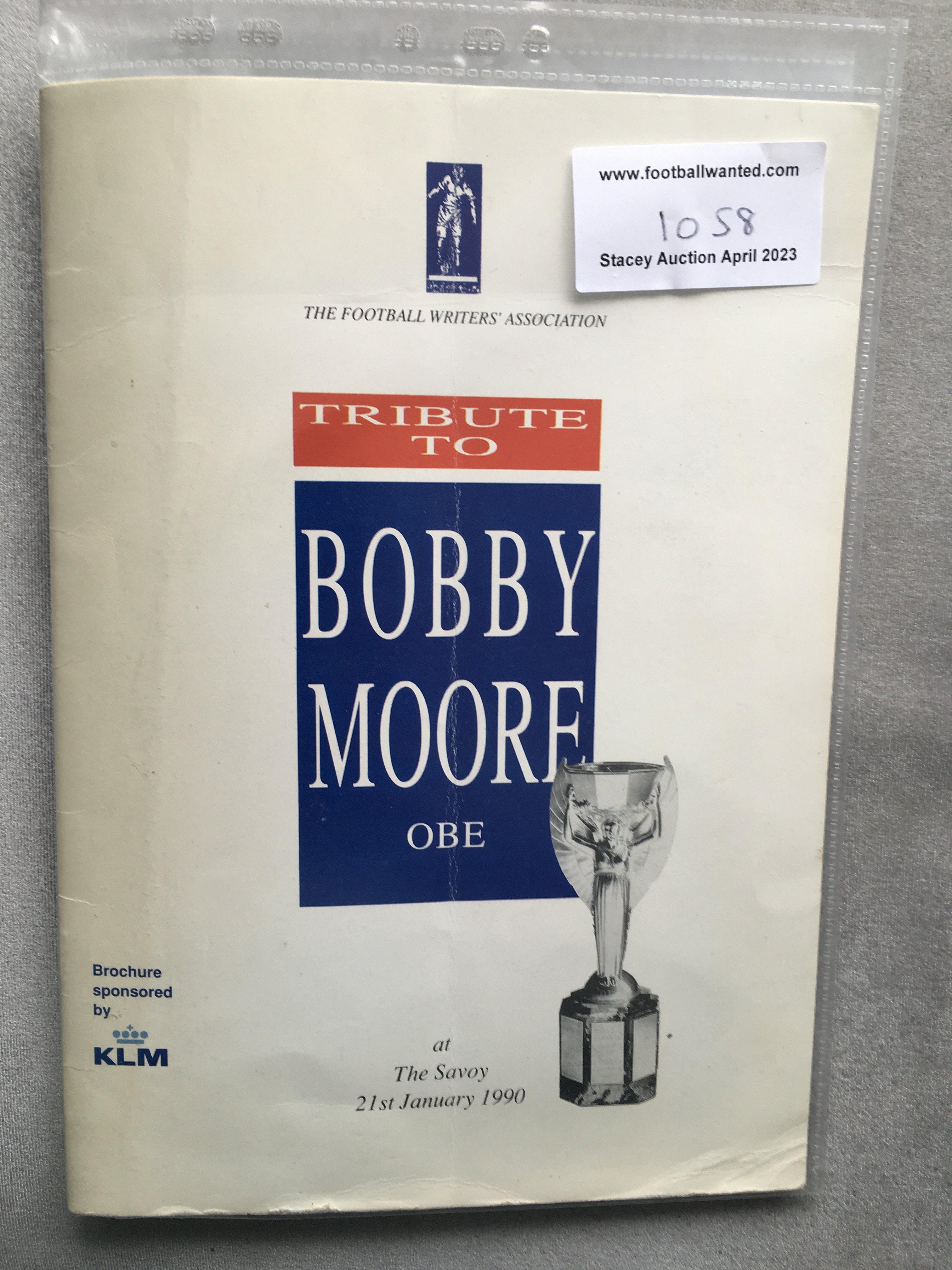 Bobby Moore Signed Football Writers Tribute Progra - Image 2 of 2