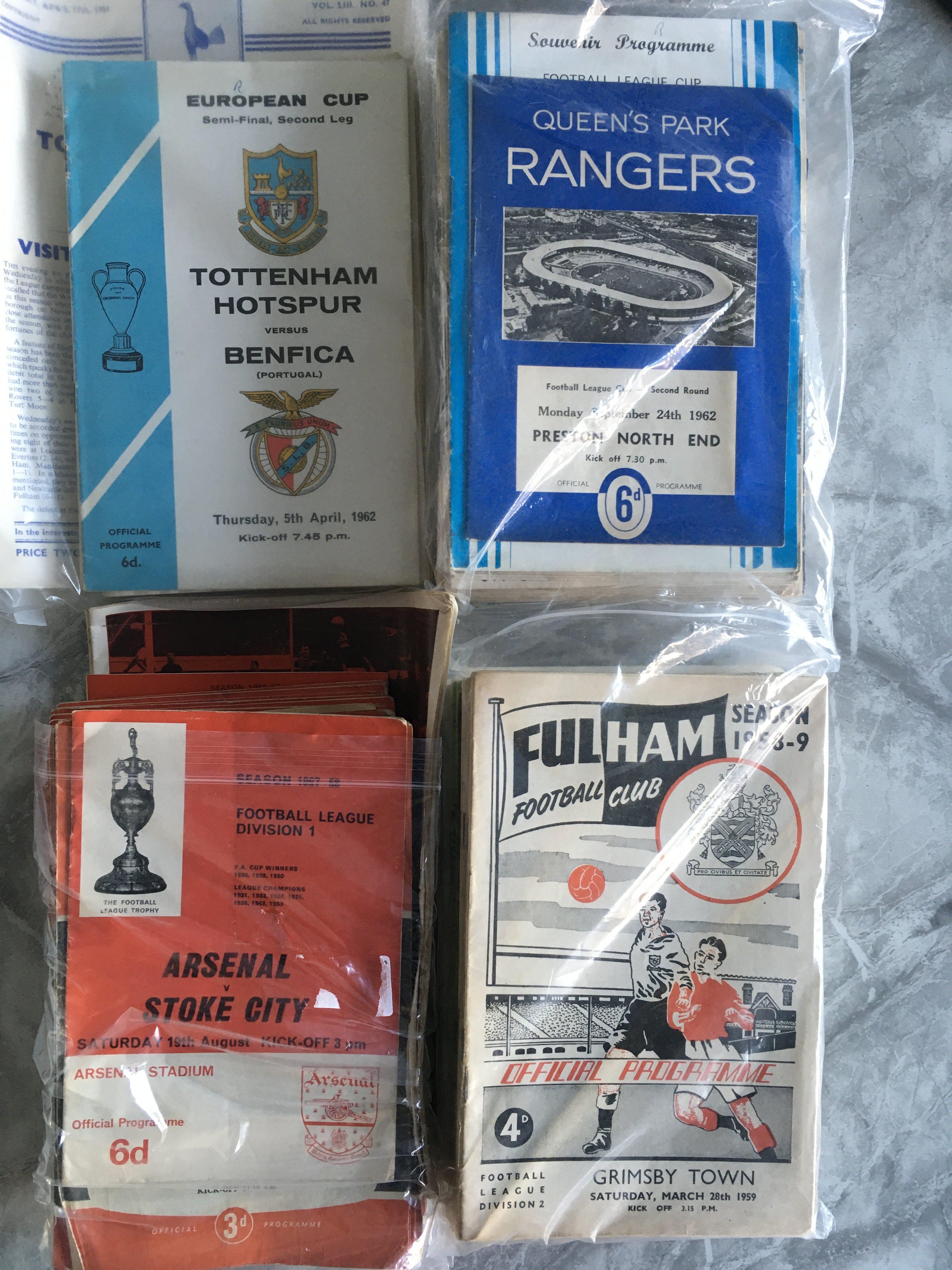 London Club Football Programmes: Around 200 Fulham