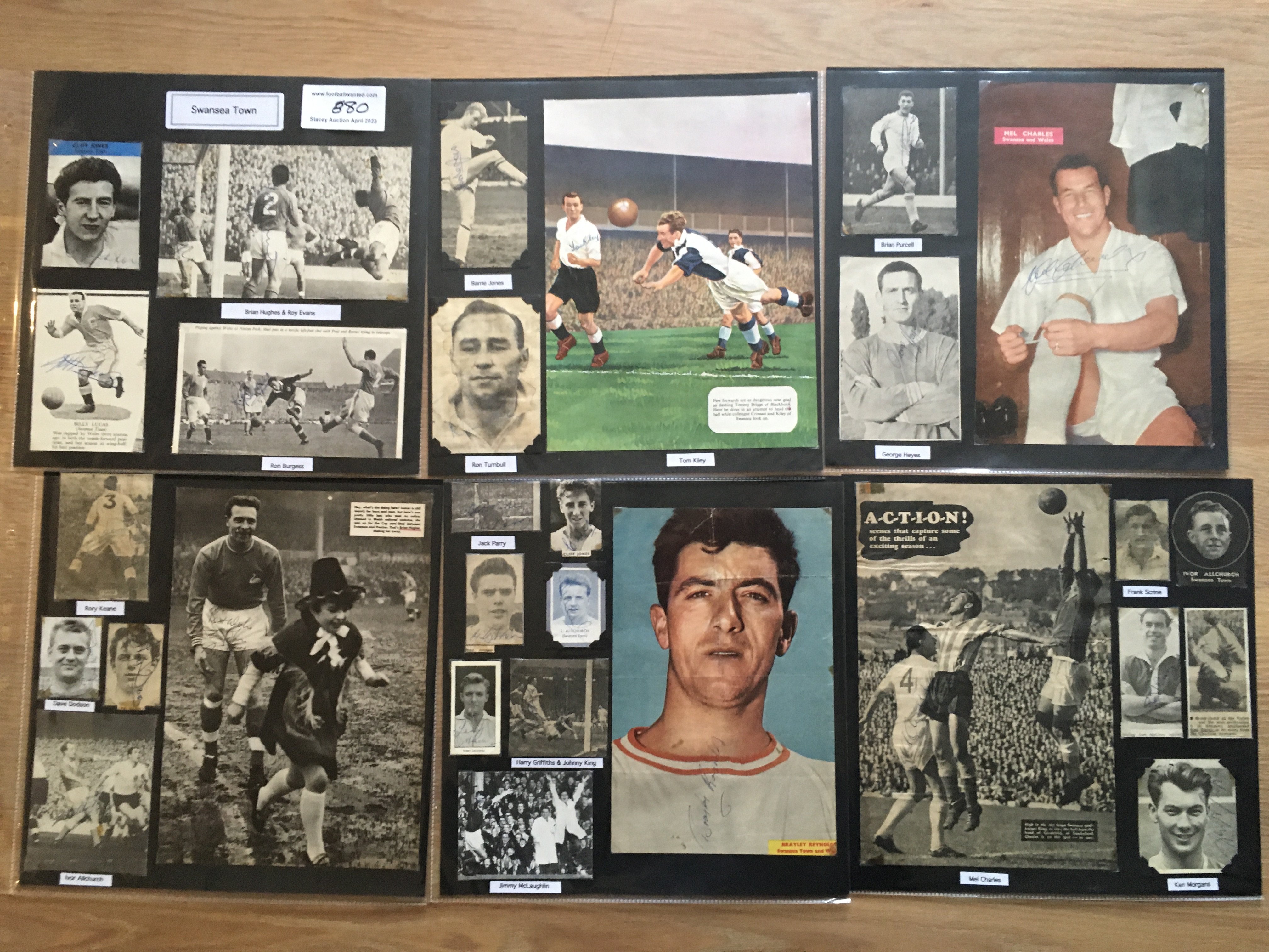 Swansea Town 1940s 1950s 1960s Football Autograph