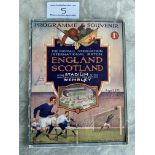 1924 England v Scotland Football Programme: Wemble