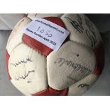 Liverpool Signed Football: Original red and white