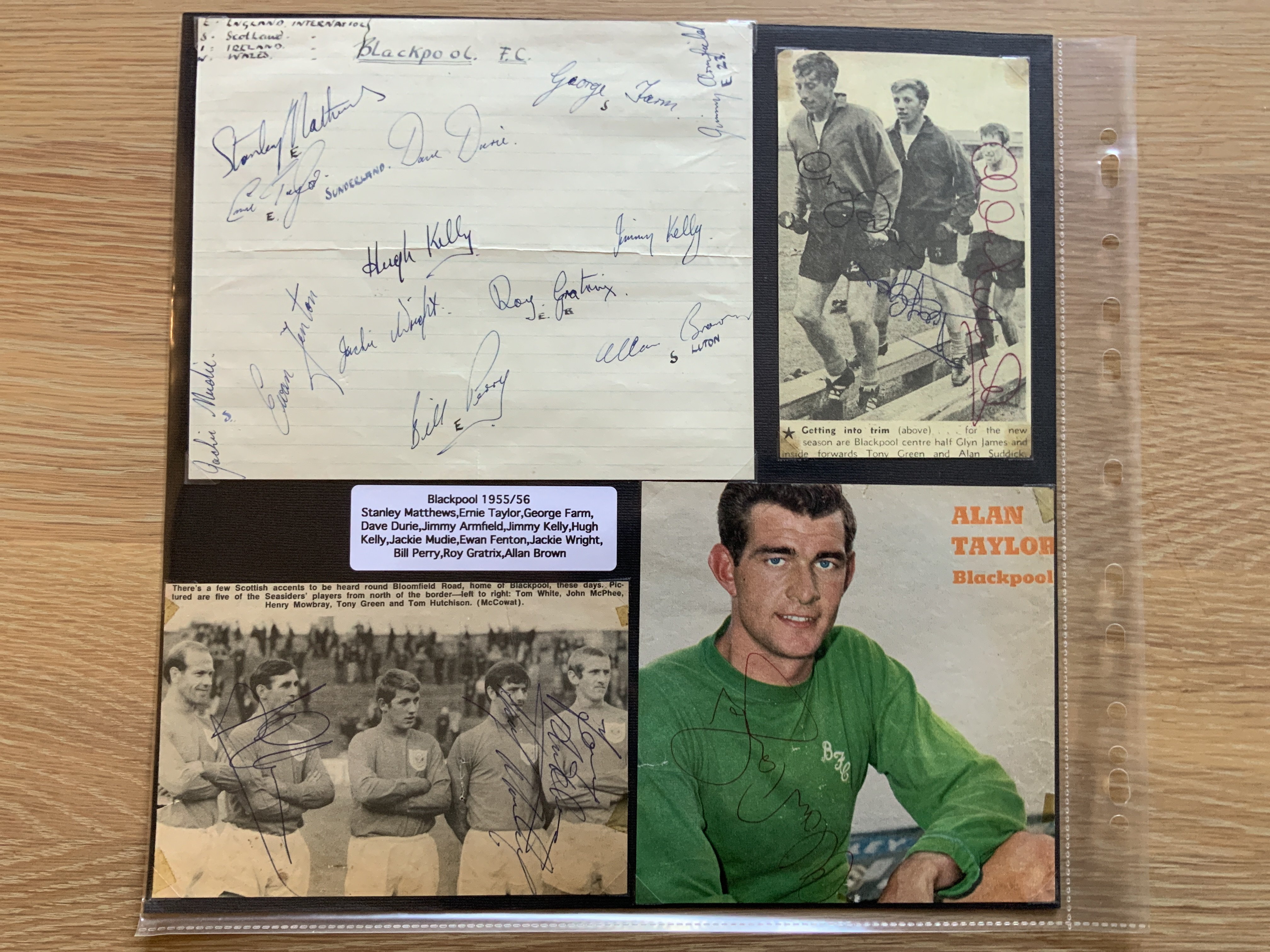 Blackpool 1940s 1950s 1960s Football Autograph Col - Image 6 of 8