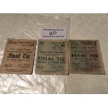 FA Cup Final Football Tickets: 1937 1939 and 1950