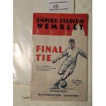 1939 FA Cup Final Programme Ticket + Memorabilia: