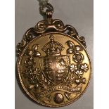 1923 West Ham FA Cup Final Football Medal: Gold ru