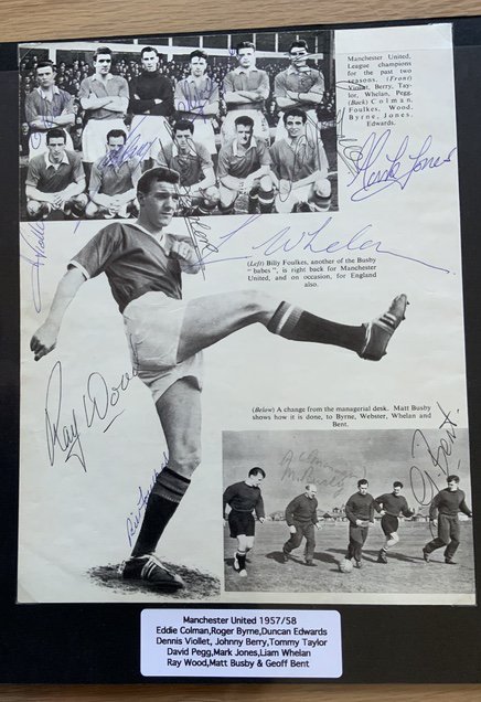 Manchester United 1940s 1950s 1960s Football Autog