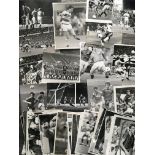 1980s Football Press Photos: Black and white mostl