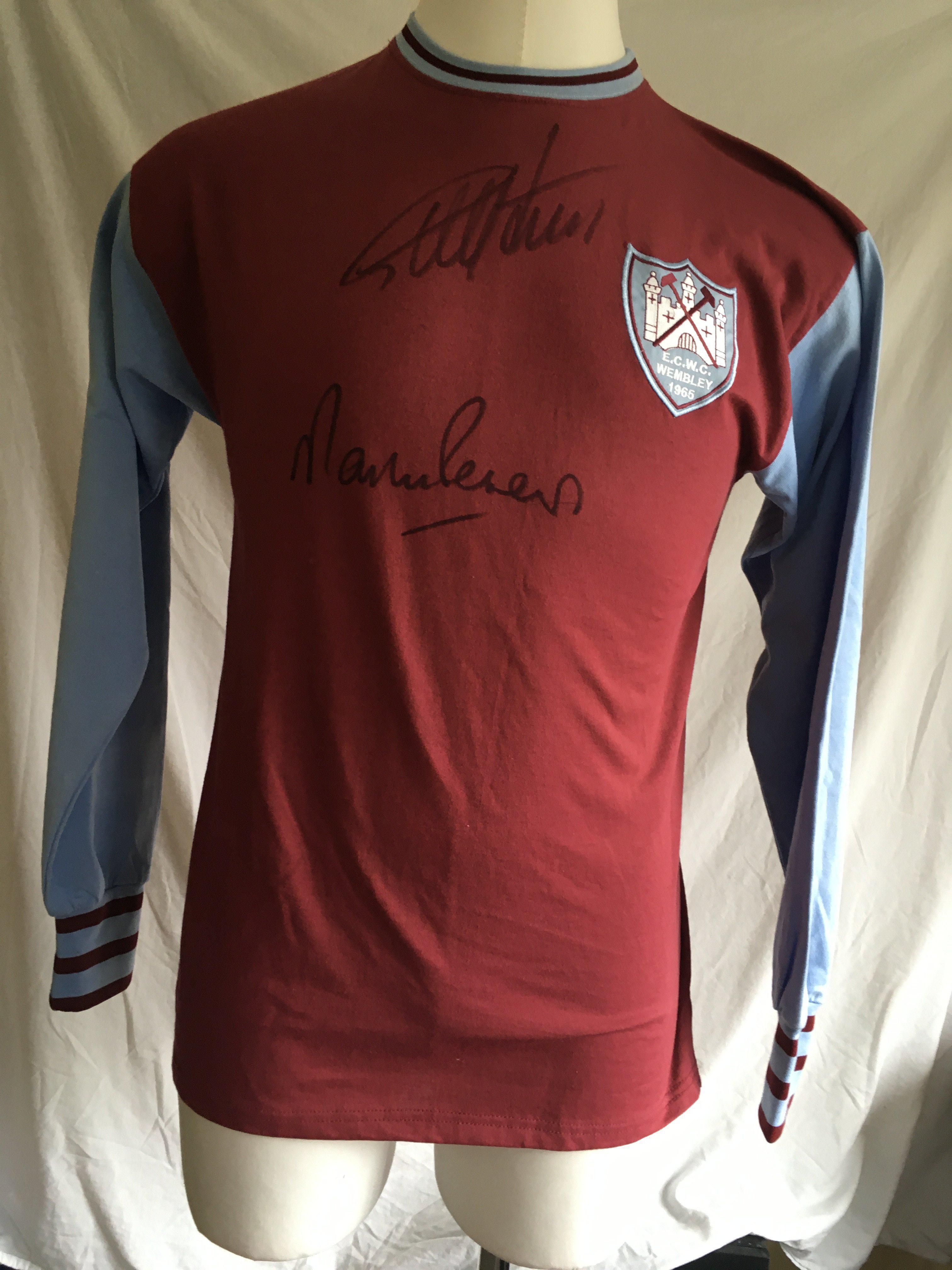 West Ham 1965 ECWC Final Pennant + Signed Shirt: V - Image 2 of 2