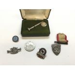 Collective lot contains fire brigade medal and oth