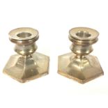 A pair of silver hallmarked candlesticks. Approxim
