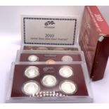 A cased 2010 United States mint silver proof set.