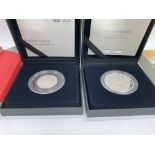 Gandhi 1oz silver proof coin and Franklin silver p
