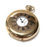 A fine 18ct gold cased half hunter pocket watch by Nicole Nielsen & Co, London. No.2047. No engravin