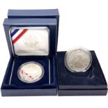 2 cased American 1oz silver proof coins. (A)