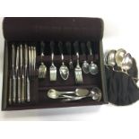 A canteen of American silver cutlery by Gorham, ap