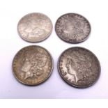 4 US Morgan Dollars to include an 1884 New Orleans