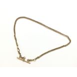 9ct gold watch chain weighing 26.20g and 46cm long