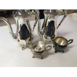 Plated 4 piece coffee set