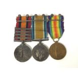 A collection of war medals including a Queens Sout