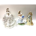 3 porcelain figurines to include Wedgewood Rapunze