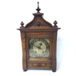 Victorian Gothic style mahogany mantle clock with