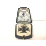 WW1 German Iron Cross 2nd Class in Case. Ring stam