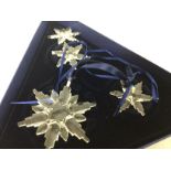 Swarovski snowflake ornaments, postage cat d