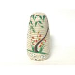 A Clarice Cliff sugar shaker , approximately 14cm