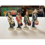 Four Wedgewood soldiers. (B)
