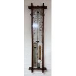 An Admiral Fitzroy barometer, areas of damage and wear. 90 x 25.5cm