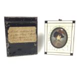 Small framed miniature of Dutch Golden age painter